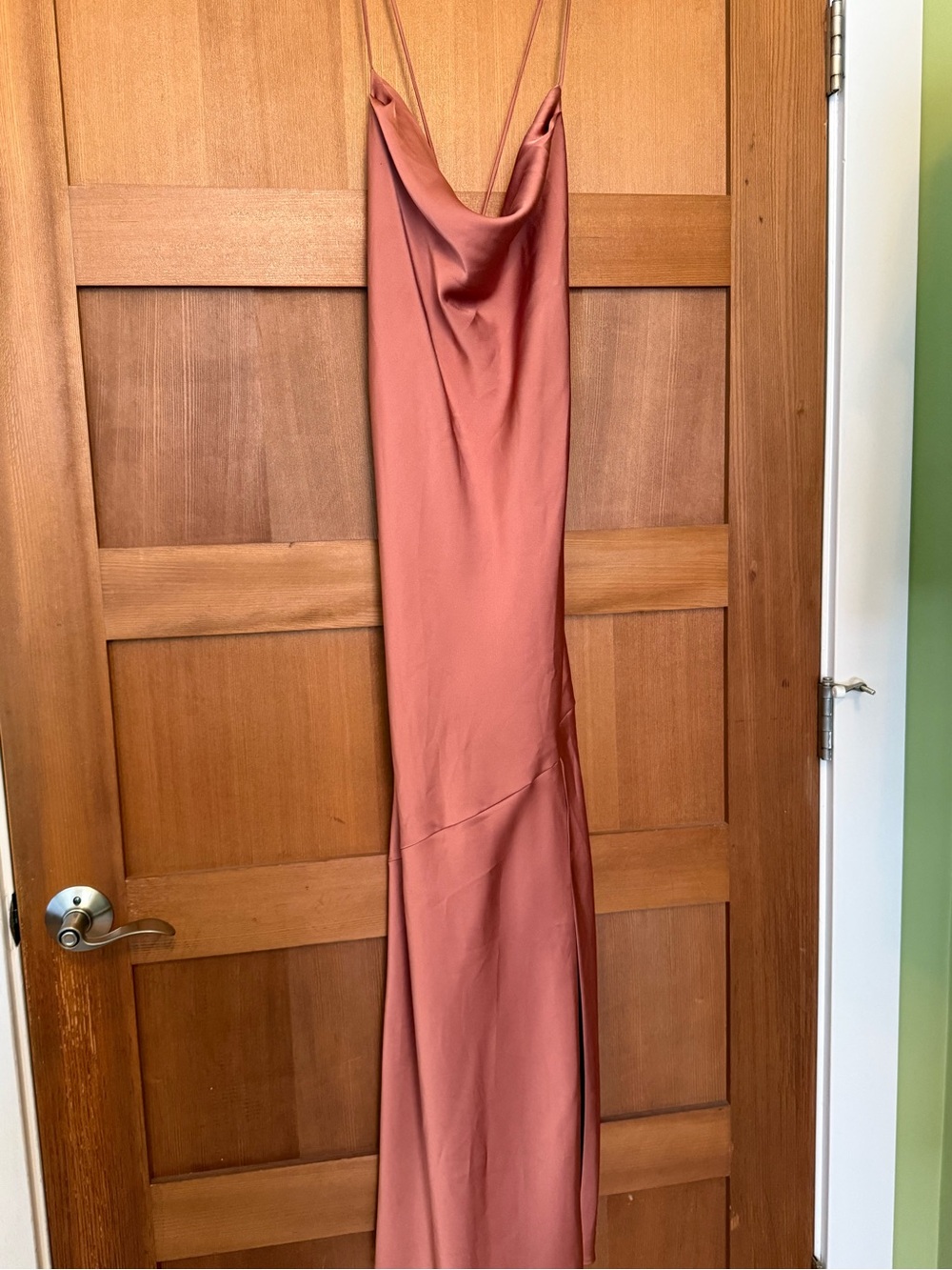 Birdy Grey Satin Formal Slip Dress Medium